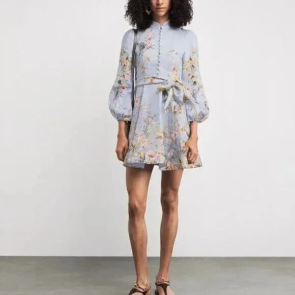 Zimmermann Dresses & Skirts - NWOT ！Zimmermann Linen Rebellion Floral Mini Dress- Size 0/US4